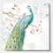 Designart - peacocks Watercolor I - Traditional Canvas Artwork